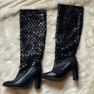 Marc Joseph New York Collection Chic Black Over the Knee Boots